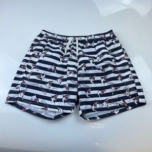Philipp Plein Shark Print Striped Shorts N227-59